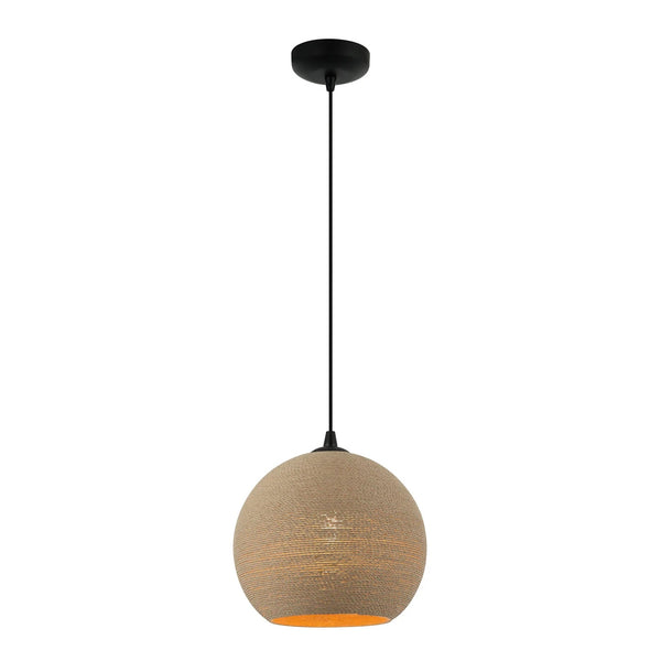 Chericoni Carpi hanglamp met 1 licht en houten afwerking, Ø25 cm, die een warme sfeer in het interieur creëert.