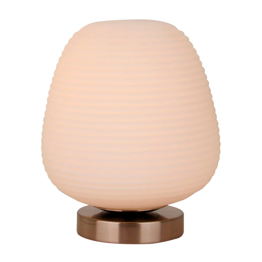 Chericoni Costola tafellamp, 1 lichts, 21 cm, met matte afwerking van ijzer en metaal.