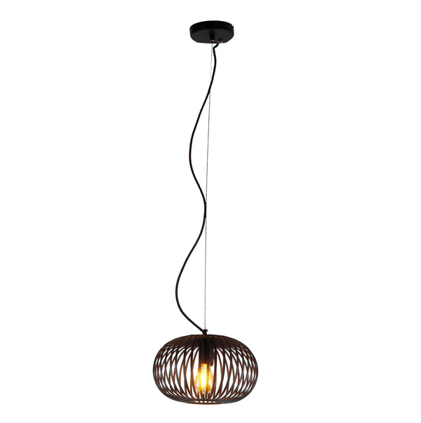 Hanglamp Chericoni Curvato, zwart, Ø 30 cm, 1 lichtpunt, E27 fitting. Modern design voor sfeervolle interieurverlichting.