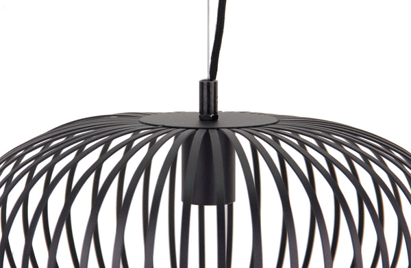 Hanglamp Chericoni Curvato, zwart, Ø 60 cm, 1 lichtpunt, E27 fitting. Modern design voor sfeervolle interieurverlichting.