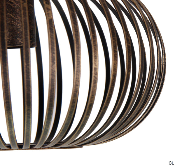 Plafondlamp Chericoni Curvato, brons, Ø30 cm, 1 lichtpunt, E27 fitting. Stijlvol en modern design voor sfeervolle verlichting.