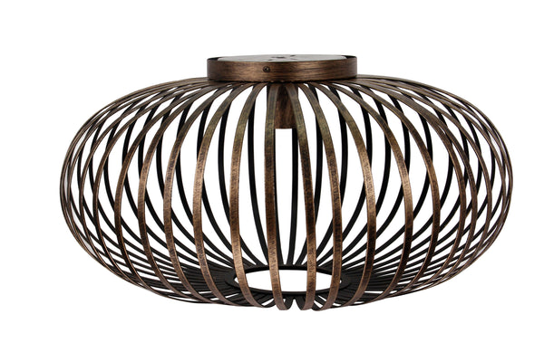 Plafondlamp Chericoni Curvato, brons, Ø60 cm, 1 lichtpunt, E27 fitting. Stijlvol en modern design voor sfeervolle verlichting.