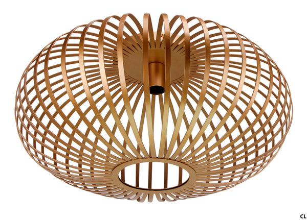 Plafondlamp Chericoni Curvato, goud, Ø60 cm, 1 lichtpunt, E27 fitting. Stijlvol en modern design voor sfeervolle verlichting.