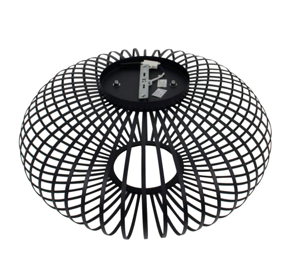 Zwarte Chericoni Curvato plafondlamp met 1 lichtbron, Ø75 cm. Strak en eigentijds ontwerp met een E27 fitting voor sfeervolle verlichting.