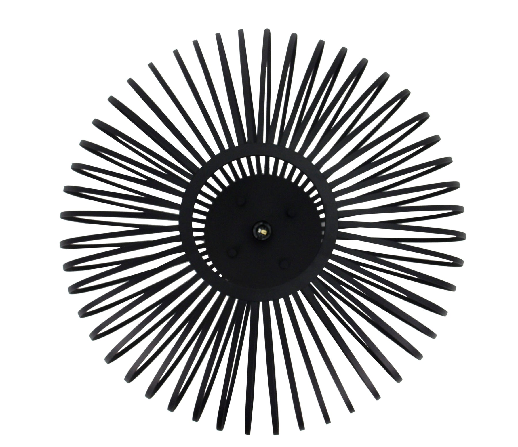 Elegante zwarte Chericoni Curvato plafondlamp, Ø75 cm, met 1 lichtbron en E27 fitting. Perfect voor ruime en moderne interieurs.