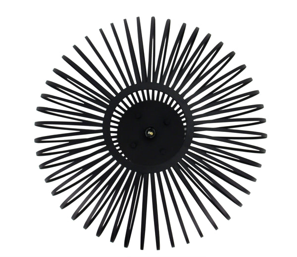 Elegante zwarte Chericoni Curvato plafondlamp, Ø75 cm, met 1 lichtbron en E27 fitting. Perfect voor ruime en moderne interieurs.