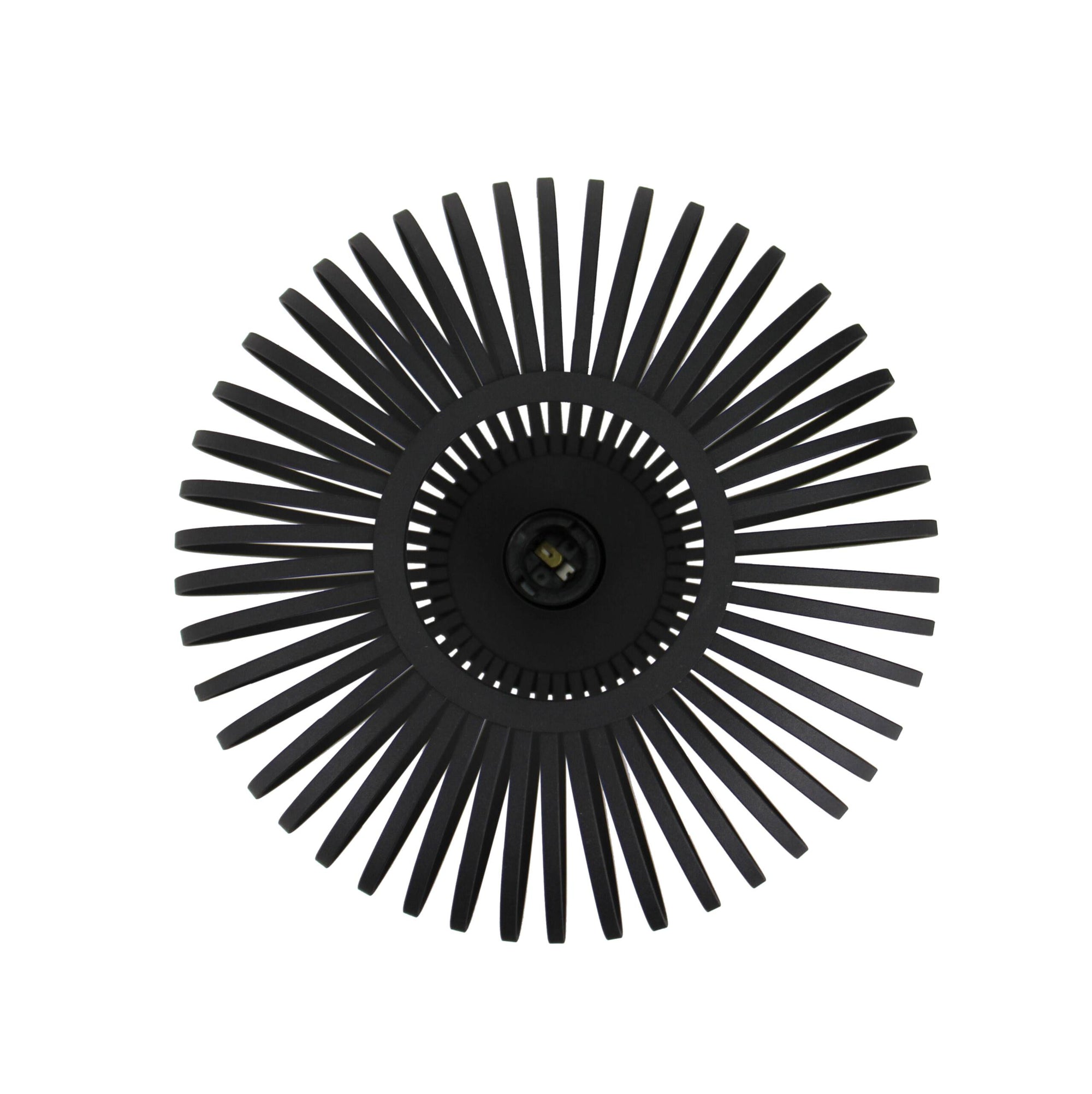 Compacte Chericoni Curvato Tafellamp, zwart, Ø30 cm, 1-lichts, E27 fitting.