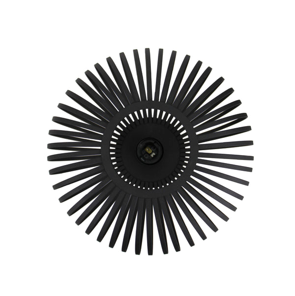 Compacte Chericoni Curvato Tafellamp, zwart, Ø30 cm, 1-lichts, E27 fitting.