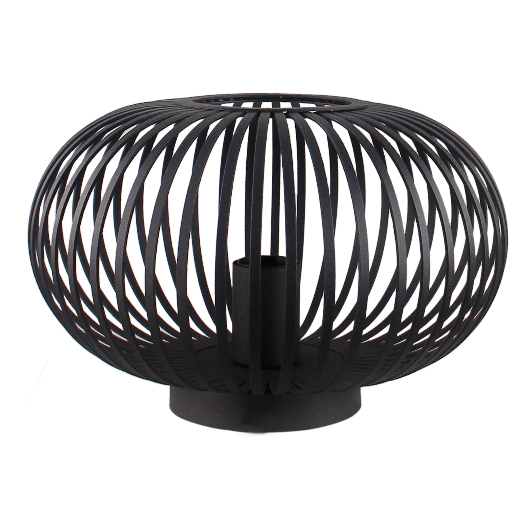 Zwarte Chericoni Curvato Tafellamp, Ø30 cm, tijdloos design voor E27 lampen.