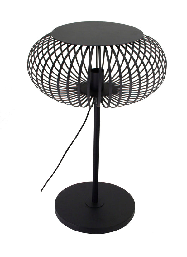Vloerlamp Chericoni Curvato, zwart, Ø40 cm, verstelbare hoogte van 59 tot 143 cm. Modern design voor sfeervolle verlichting.