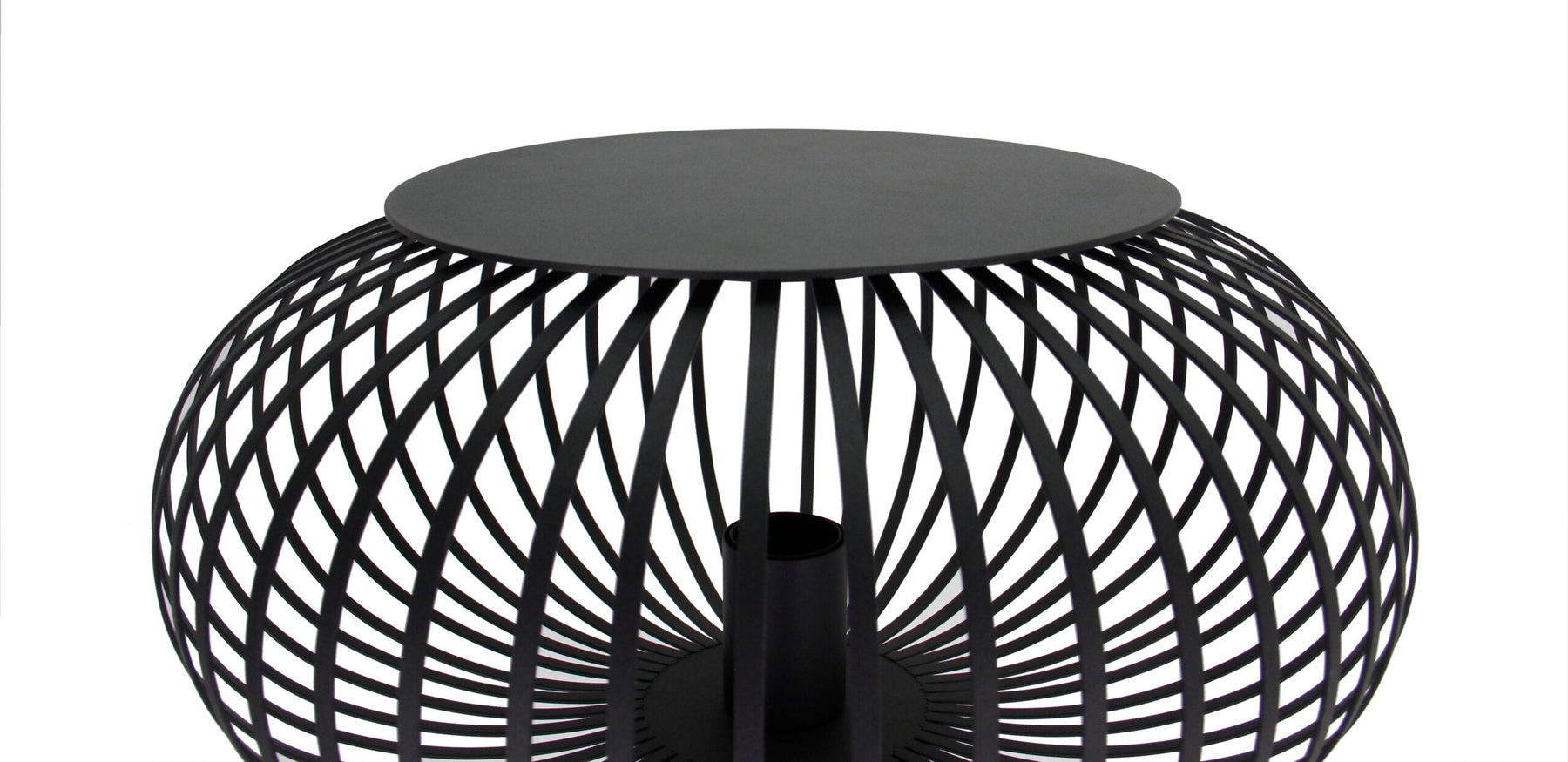Vloerlamp Chericoni Curvato, zwart, Ø40 cm, verstelbare hoogte van 59 tot 143 cm. Modern design voor sfeervolle verlichting.