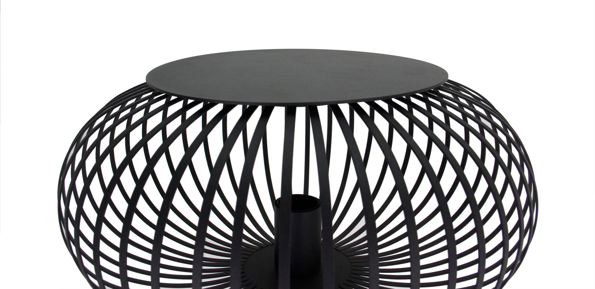 Vloerlamp Chericoni Curvato, zwart, Ø40 cm, verstelbare hoogte van 59 tot 143 cm. Modern design voor sfeervolle verlichting.