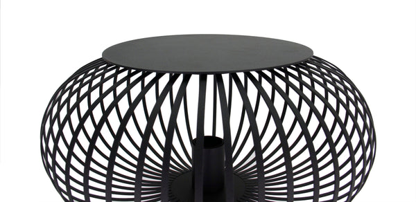 Vloerlamp Chericoni Curvato, zwart, Ø40 cm, verstelbare hoogte van 59 tot 143 cm. Modern design voor sfeervolle verlichting.