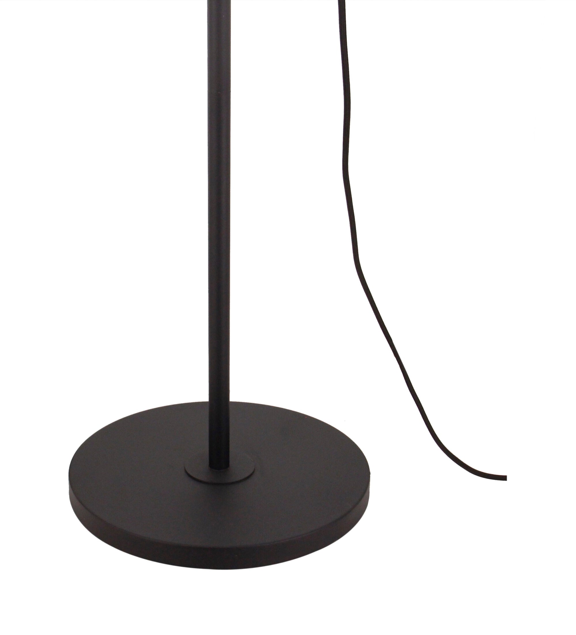 Vloerlamp Chericoni Curvato, zwart, Ø40 cm, verstelbare hoogte van 59 tot 143 cm. Modern design voor sfeervolle verlichting.
