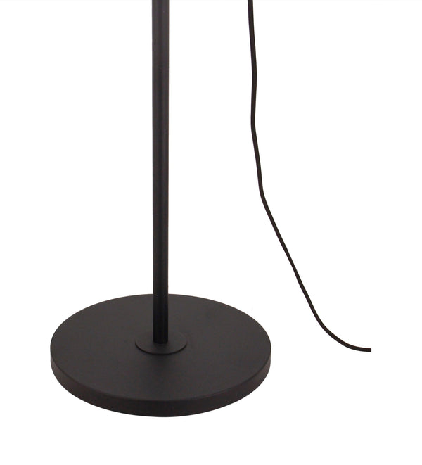 Vloerlamp Chericoni Curvato, zwart, Ø40 cm, verstelbare hoogte van 59 tot 143 cm. Modern design voor sfeervolle verlichting.