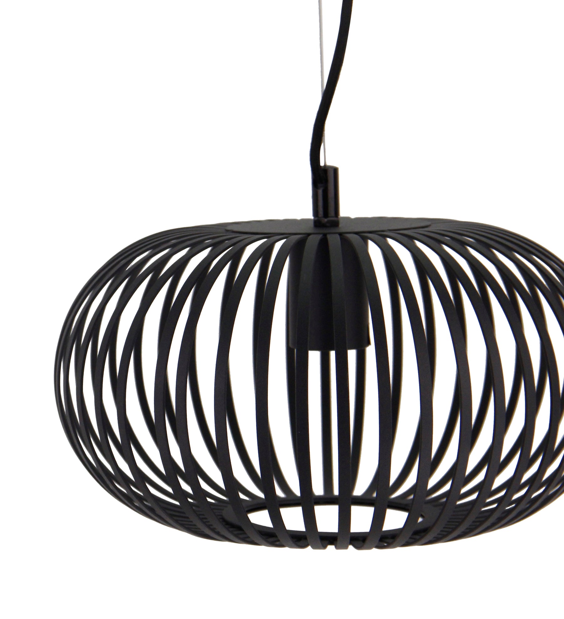 Hanglamp Chericoni Curvato, zwart, Ø 30 cm, 1 lichtpunt, E27 fitting. Modern design voor sfeervolle interieurverlichting.