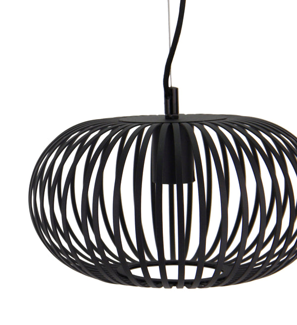 Hanglamp Chericoni Curvato, zwart, Ø 30 cm, 1 lichtpunt, E27 fitting. Modern design voor sfeervolle interieurverlichting.