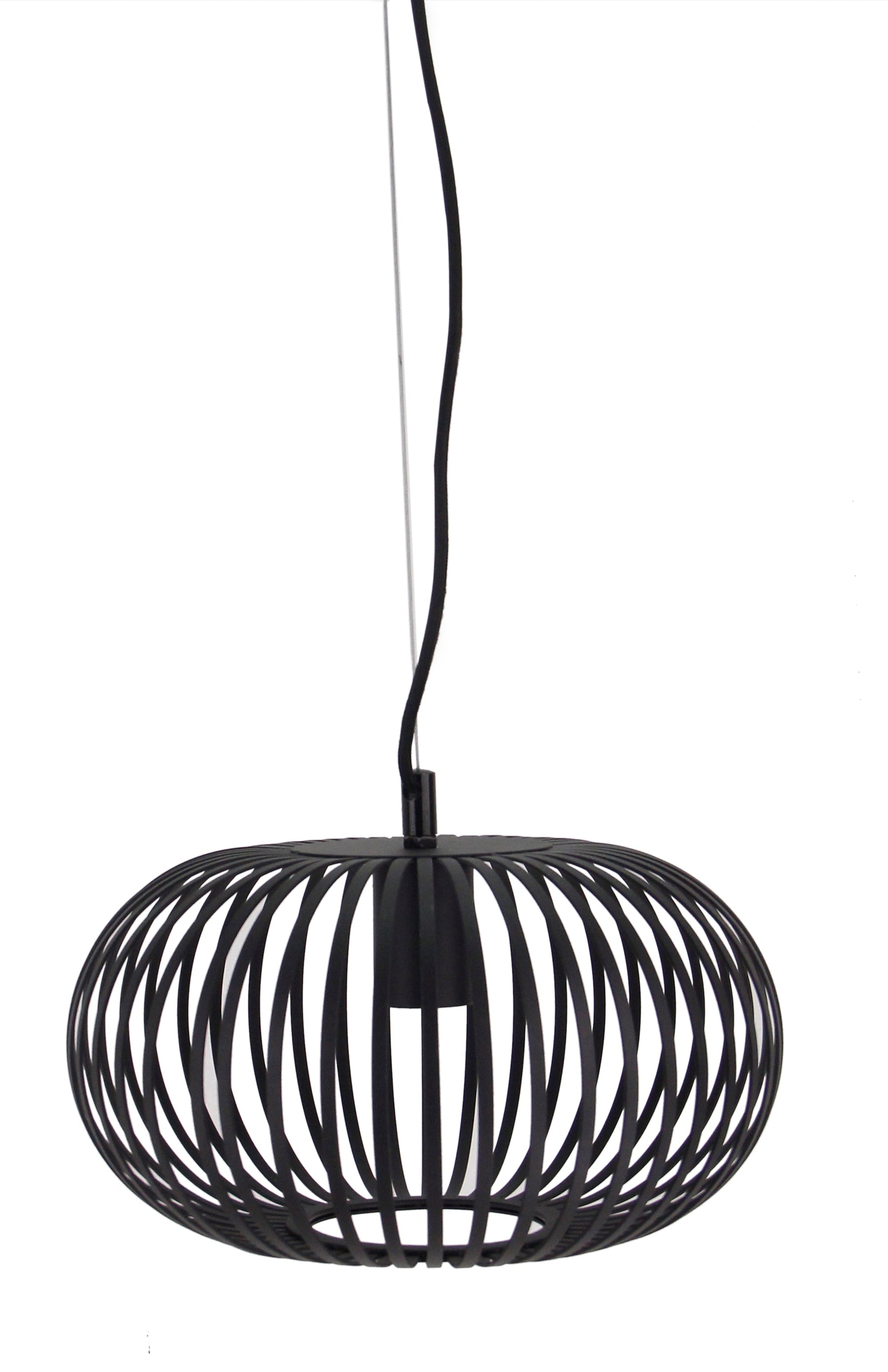 Hanglamp Chericoni Curvato, zwart, Ø 30 cm, 1 lichtpunt, E27 fitting. Modern design voor sfeervolle interieurverlichting.