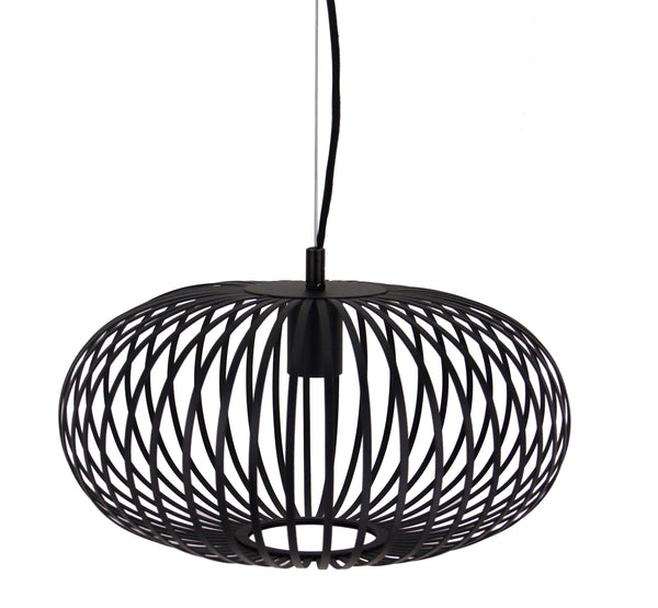 Hanglamp Chericoni Curvato, zwart, Ø 40 cm, 1 lichtpunt, E27 fitting. Modern design voor sfeervolle interieurverlichting.