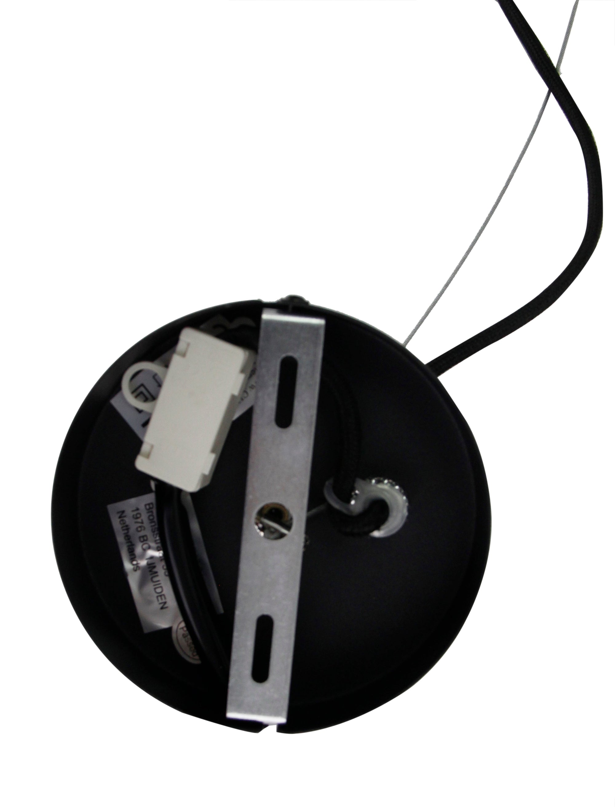 Hanglamp Chericoni Curvato, zwart, Ø 40 cm, 1 lichtpunt, E27 fitting. Modern design voor sfeervolle interieurverlichting.