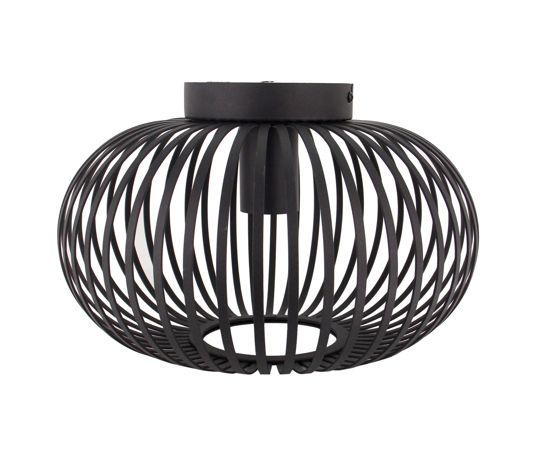 Plafondlamp Chericoni Curvato, zwart, Ø 30cm, 1 lichtpunt, stijlvol en modern design voor sfeervolle interieurverlichting.