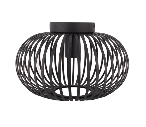 Plafondlamp Chericoni Curvato, zwart, Ø 30cm, 1 lichtpunt, stijlvol en modern design voor sfeervolle interieurverlichting.