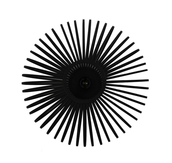 Plafondlamp Chericoni Curvato, zwart, Ø 40cm, 1 lichtpunt, strak en modern design voor stijlvolle interieurverlichting.