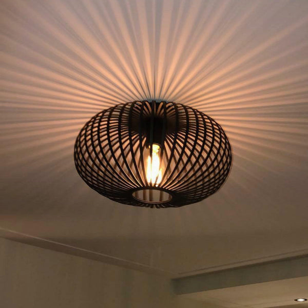 Plafondlamp Chericoni Curvato, zwart, Ø 40cm, 1 lichtpunt, strak en modern design voor stijlvolle interieurverlichting.