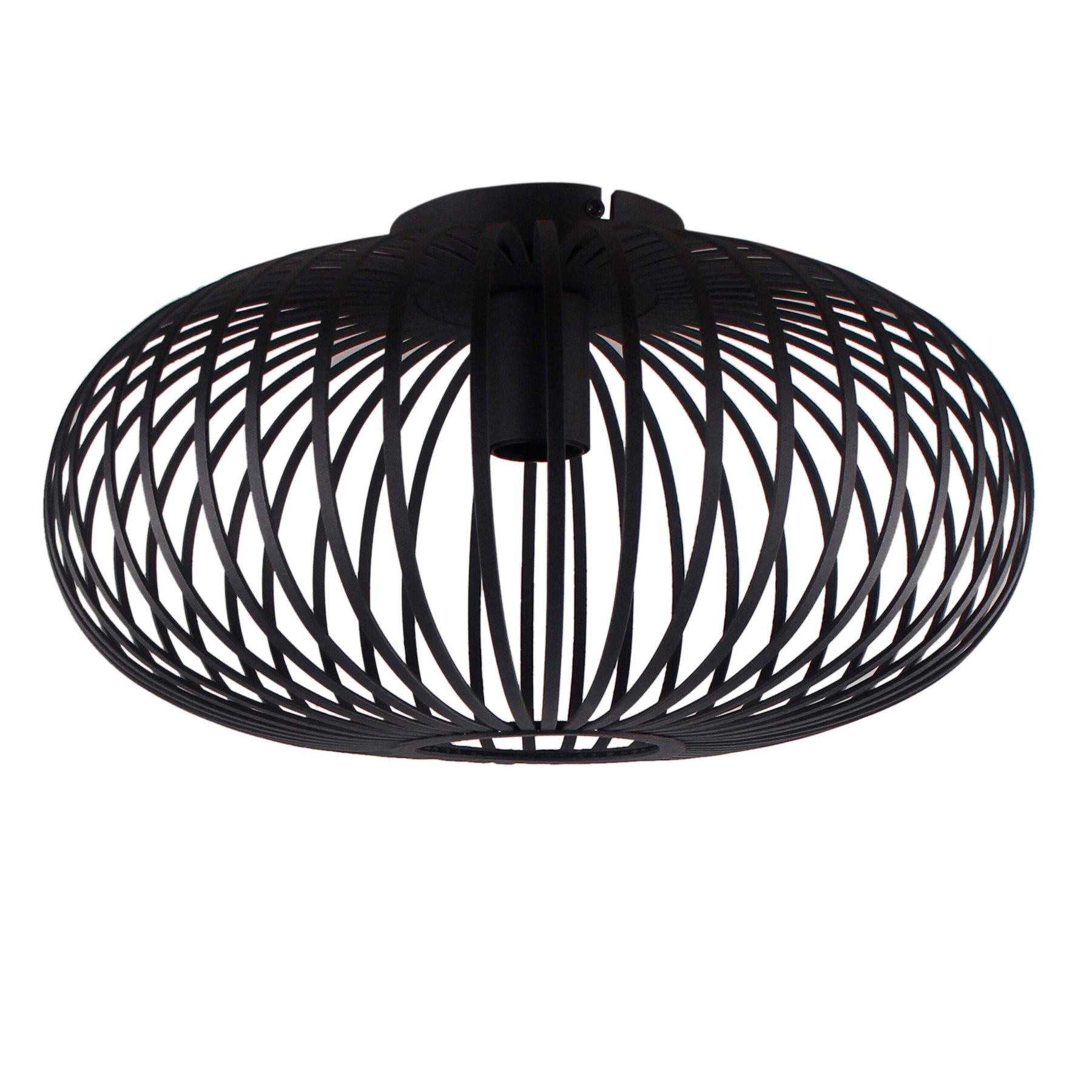 Plafondlamp Chericoni Curvato, zwart, Ø 40cm, 1 lichtpunt, strak en modern design voor stijlvolle interieurverlichting.
