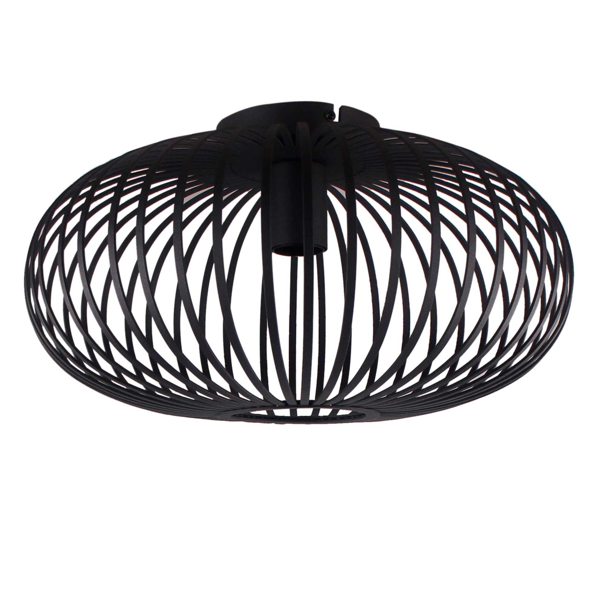 Plafondlamp Chericoni Curvato, zwart, Ø 40cm, 1 lichtpunt, strak en modern design voor stijlvolle interieurverlichting.