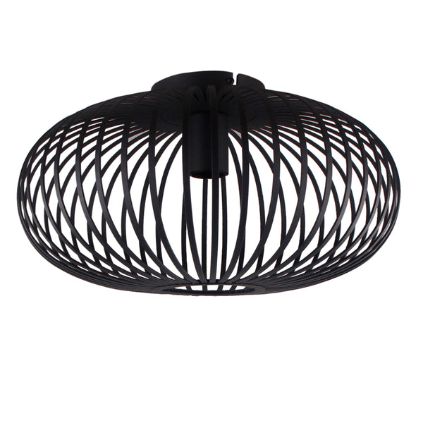 Plafondlamp Chericoni Curvato, zwart, Ø 40cm, 1 lichtpunt, strak en modern design voor stijlvolle interieurverlichting.