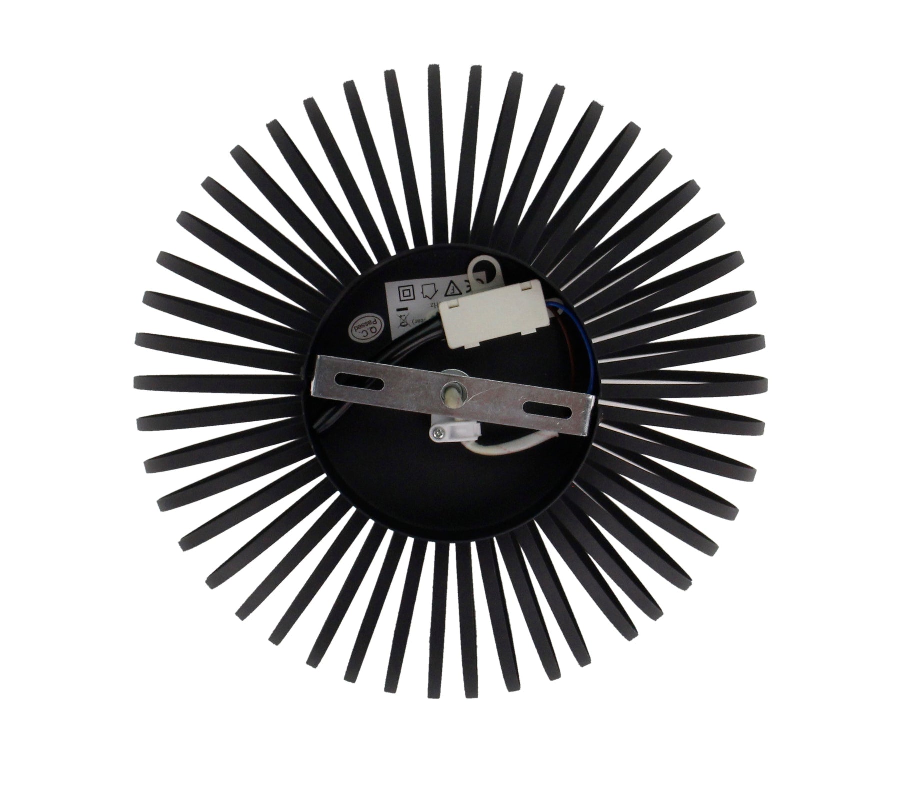 Plafondlamp Chericoni Curvato, zwart, Ø 60cm, 1 lichtpunt, modern design voor elegante en sfeervolle interieurverlichting.