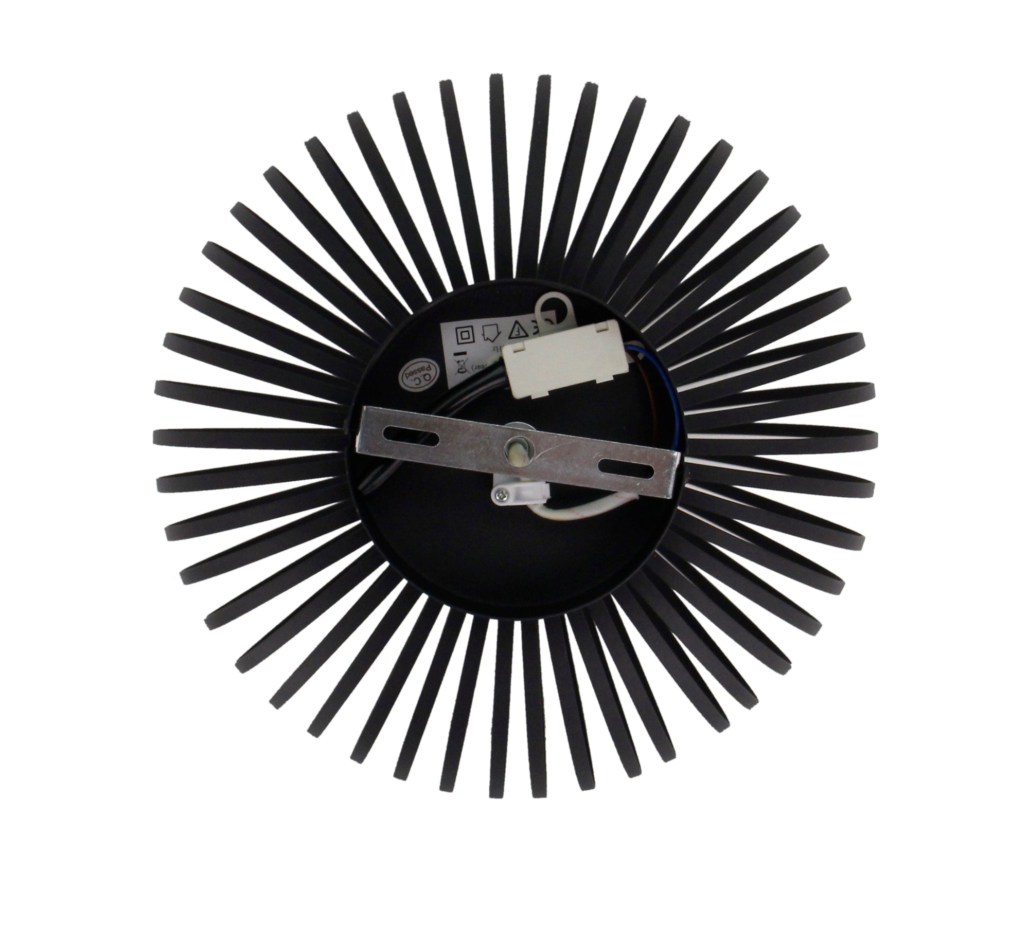 Plafondlamp Chericoni Curvato, zwart, Ø 60cm, 1 lichtpunt, modern design voor elegante en sfeervolle interieurverlichting.