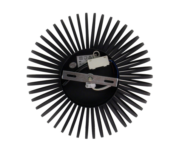 Plafondlamp Chericoni Curvato, zwart, Ø 60cm, 1 lichtpunt, modern design voor elegante en sfeervolle interieurverlichting.