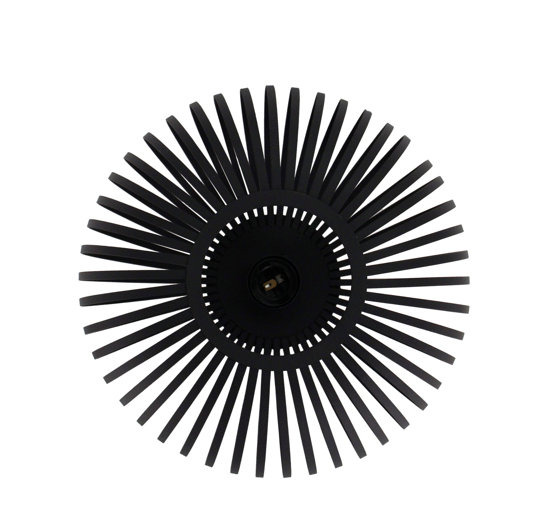 Plafondlamp Chericoni Curvato, zwart, Ø 60cm, 1 lichtpunt, modern design voor elegante en sfeervolle interieurverlichting.