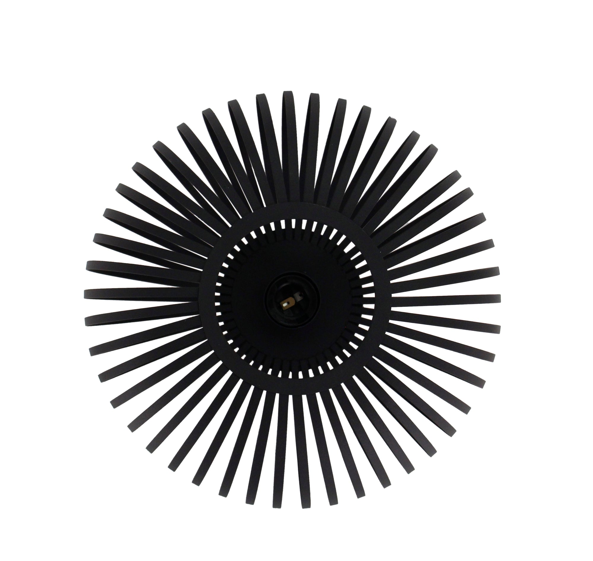 Plafondlamp Chericoni Curvato, zwart, Ø 60cm, 1 lichtpunt, modern design voor elegante en sfeervolle interieurverlichting.