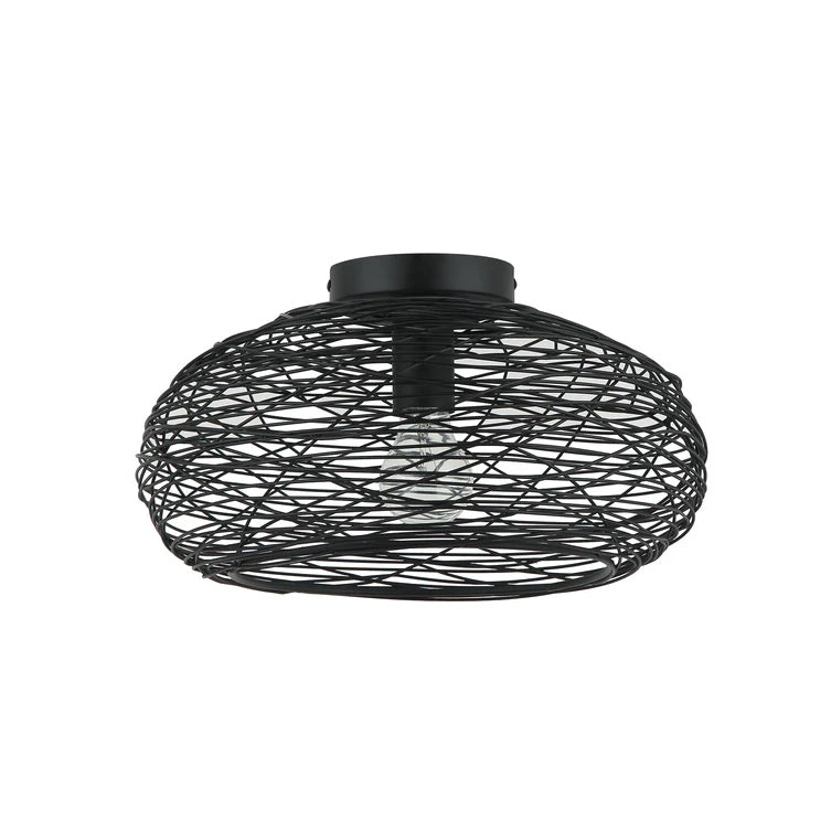 Detail van Chericoni Filo Sottile plafondlamp, 1 lichts, Ø34 cm, zwart, van ijzer en metaal, bovenaanzicht.