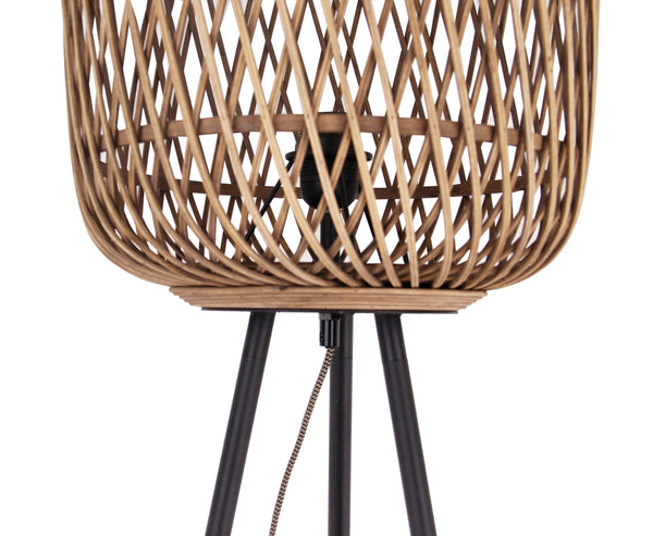Vloerlamp Chericoni Nature Diagonaal, Ø32 cm, bamboe hout, 1 lichtpunt, E27 fitting. Natuurlijk design voor sfeervolle verlichting.