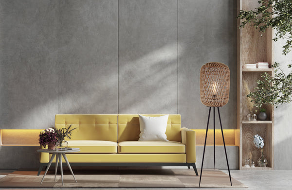 Vloerlamp Chericoni Nature Diagonaal, Ø32 cm, bamboe hout, 1 lichtpunt, E27 fitting. Natuurlijk design voor sfeervolle verlichting.