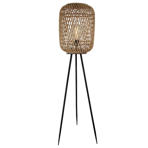 Vloerlamp Chericoni Nature Diagonaal, Ø32 cm, bamboe hout, 1 lichtpunt, E27 fitting. Natuurlijk design voor sfeervolle verlichting.