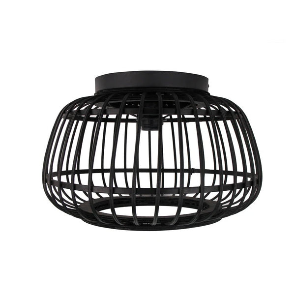 Chericoni Nature Trapeze plafondlamp zwart, 1 lichts, Ø40 cm, E27 fitting voor sfeervol interieurverlichting.