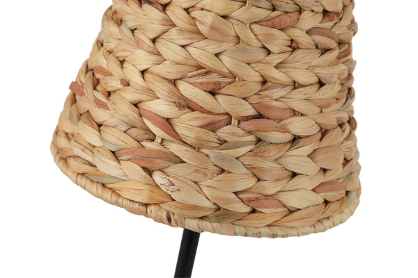 Tafellamp Chericoni Nature Treccia, Ø 25cm, 1 lichtpunt, bruin bamboe, natuurlijk design voor sfeervolle interieurverlichting.