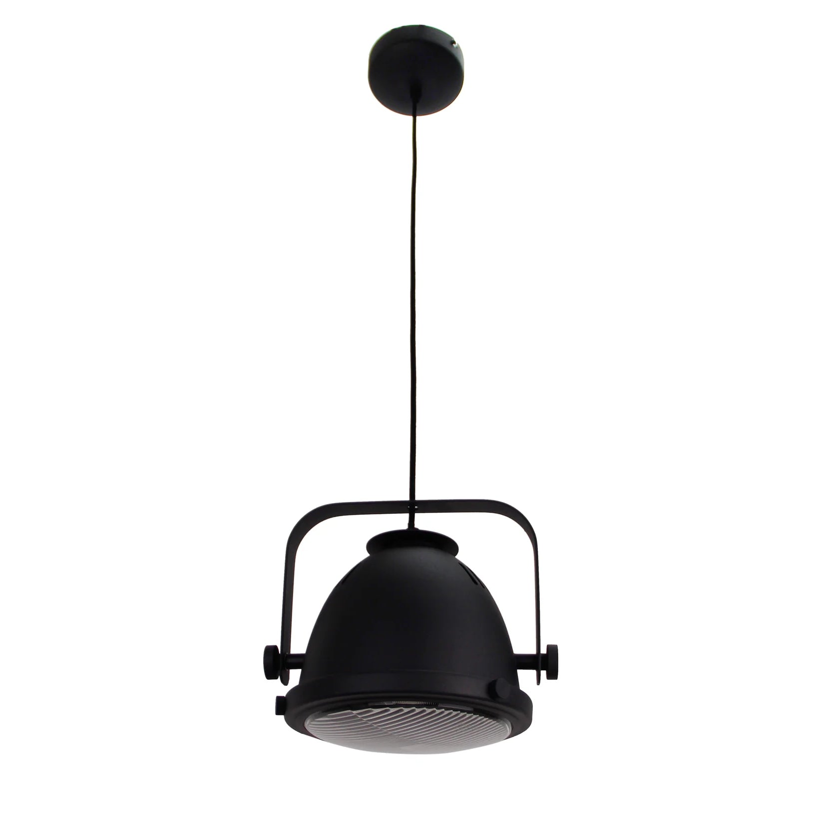 Chericoni Nero hanglamp 1 licht Ø 20 cm E27, zwart met glas.
