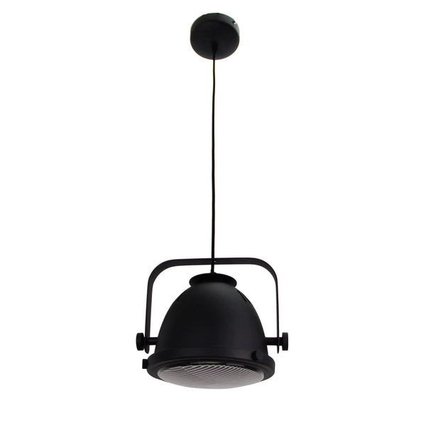 Chericoni Nero hanglamp 1 licht Ø 20 cm E27, zwart met glas.
