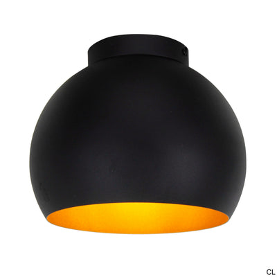 Plafondlamp Chericoni Occhio, zwart, Ø25 cm, 1 lichtpunt, ijzer en metaal. Italiaans design voor stijlvolle verlichting.