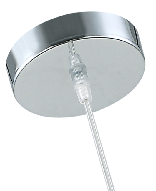 De Chericoni Retro Hanglamp met drie lichtpunten. De lamp heeft een combinatie van chromen en zwarte elementen en een retro design.