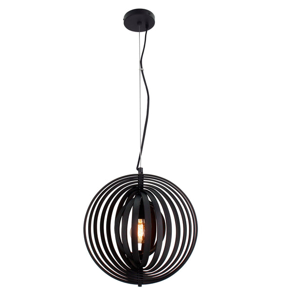 Chericoni Ring Hanglamp 1 Lichts Ø 50 cm Zwart van IJzer en Metaal