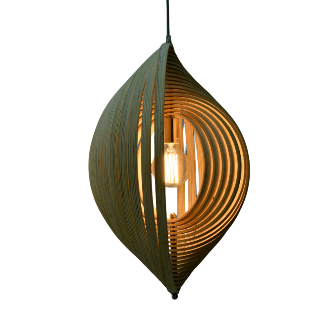 Chericoni Ring Hanglamp – 1 licht – Ø60 cm – E27 – Natuurlijk hout