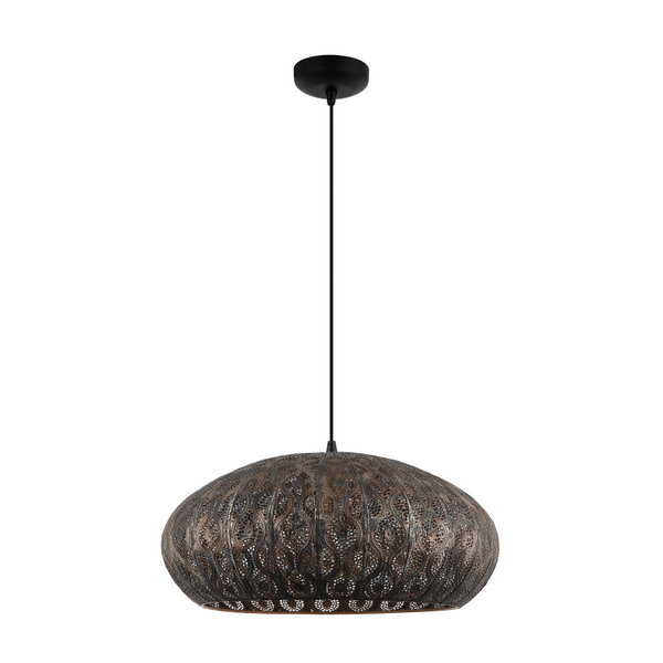 Moderne Chericoni Rolo hanglamp, zwart design, Ø52 cm, met E27 fitting, een elegante toevoeging aan je woonkamer of eetkamer.
