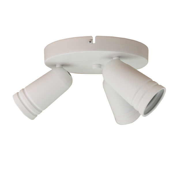 Witte Chericoni Spero plafondspot, geschikt voor 3 GU10 lichtbronnen, Ø6 cm